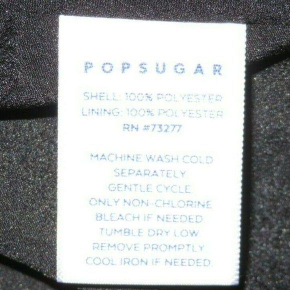 Women's POPSUGAR Black with Colored Stars Casual Wrap Dress Size M - Picture 6 of 6